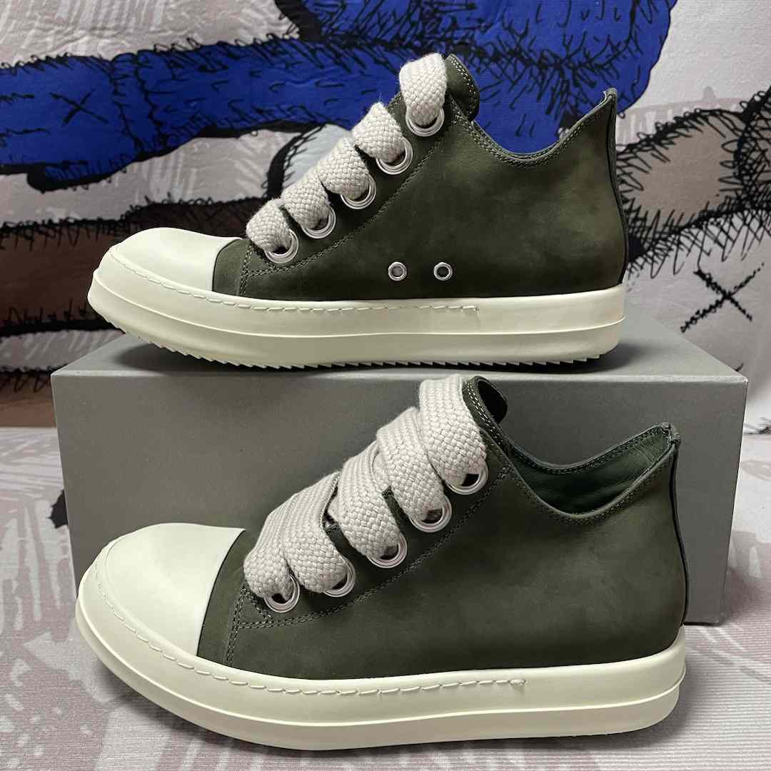 Rick Owens Leather Low-top Sneakers - 