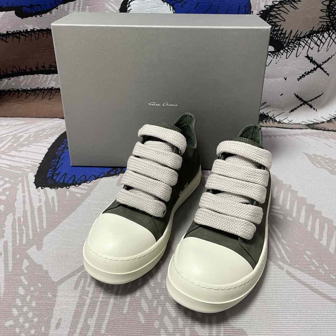 Rick Owens Leather Low-top Sneakers - 