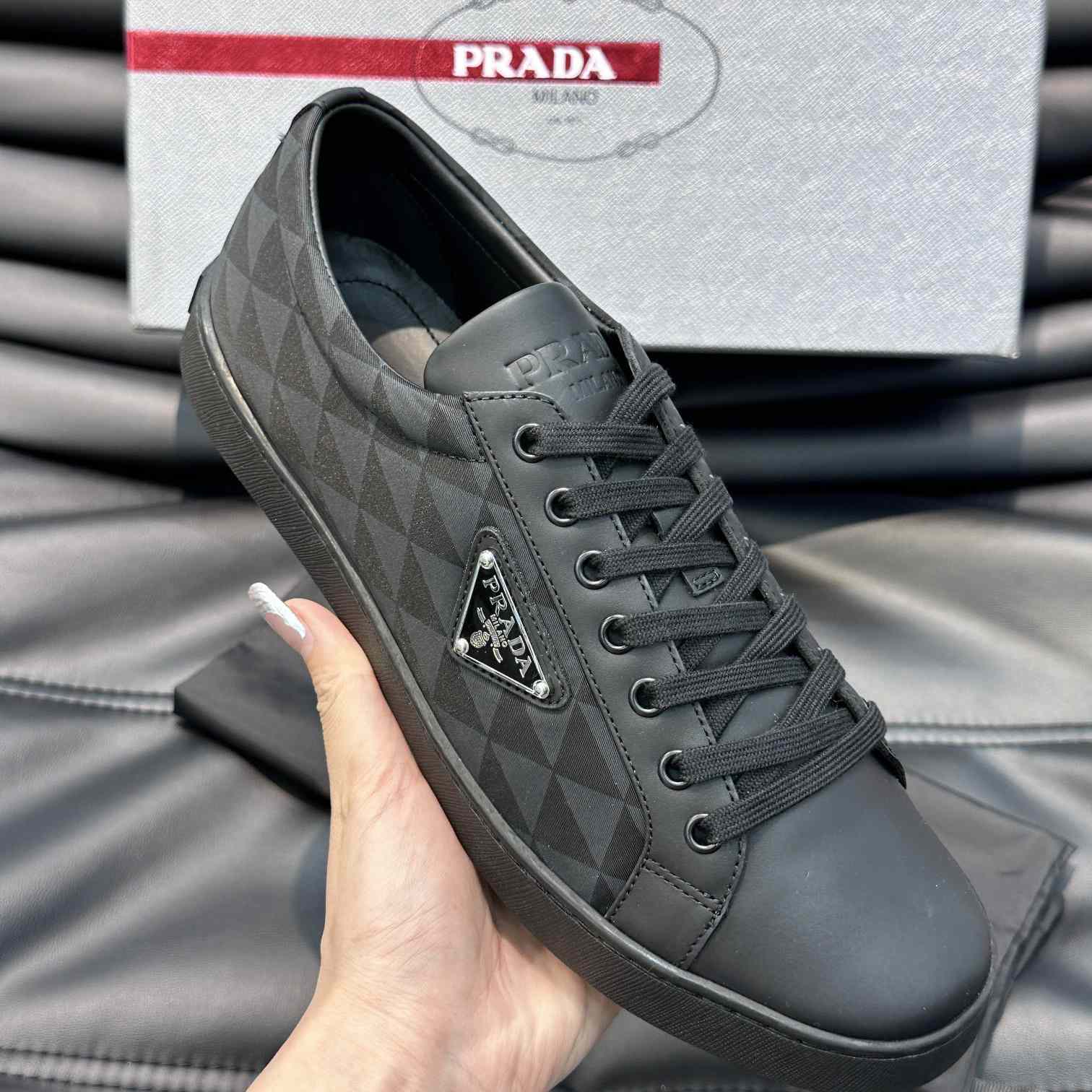 Prada Leather And Re-Nylon Sneakers - PerfectKickZ
