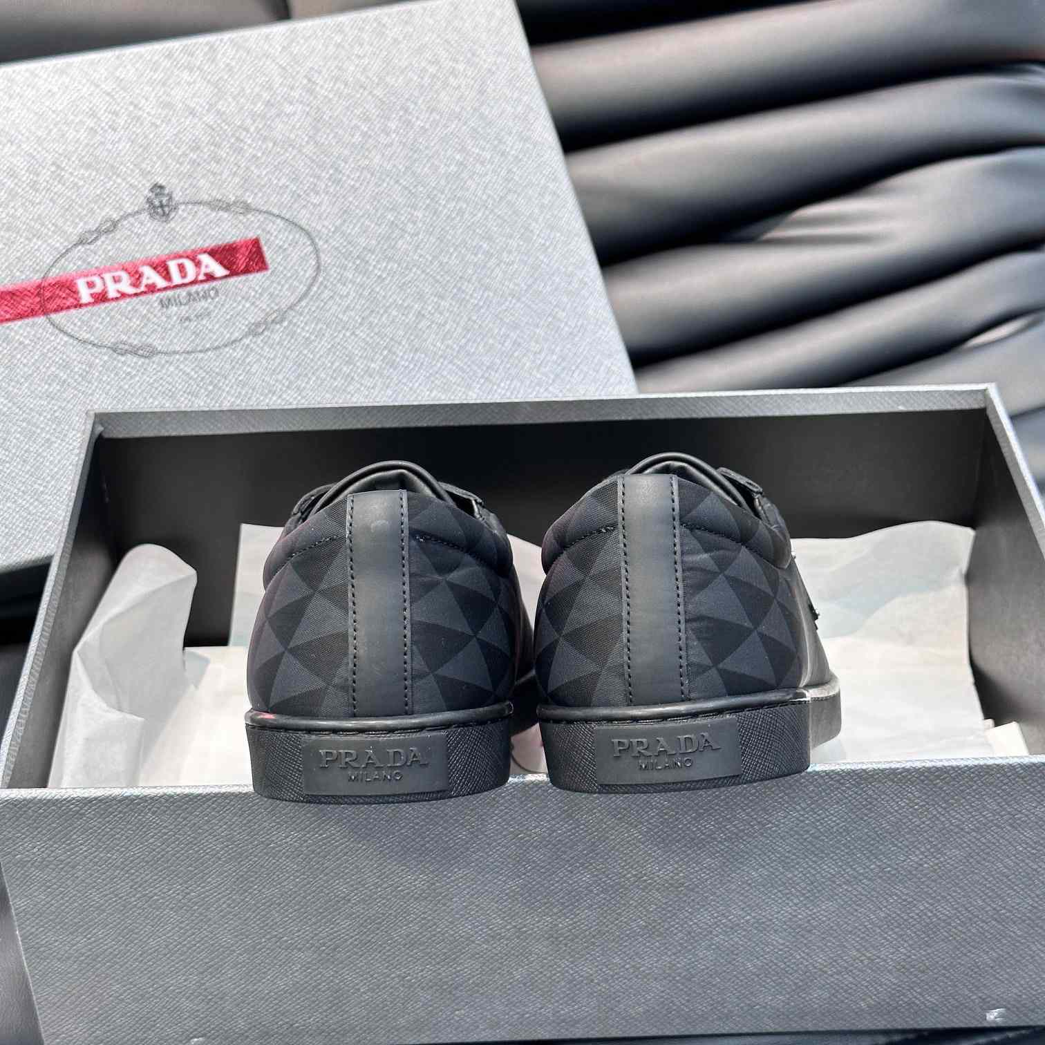 Prada Leather And Re-Nylon Sneakers - PerfectKickZ