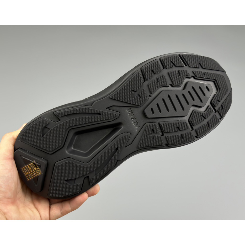 Prada Systeme Brushed Leather Sneakers With Bike Fabric And Suede Elements - PerfectKickZ