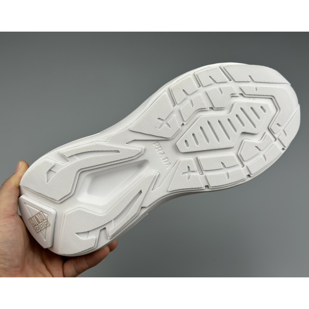 Prada Systeme Brushed Leather Sneakers With Bike Fabric And Suede Elements - PerfectKickZ
