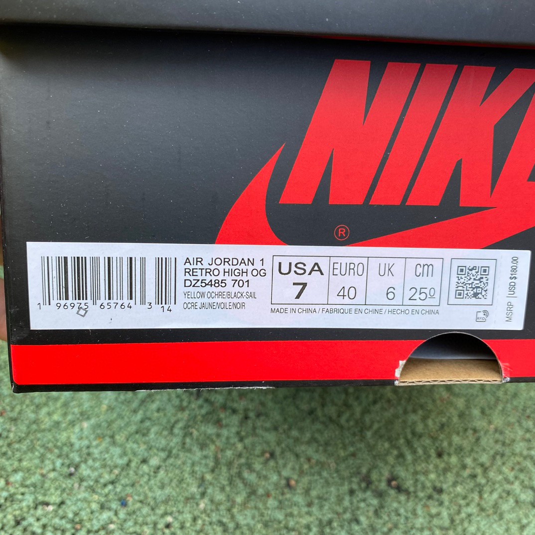 Air Jordan 1 High OG “Yellow Ochre” Sneaker     DZ5485-701 - PerfectKickZ