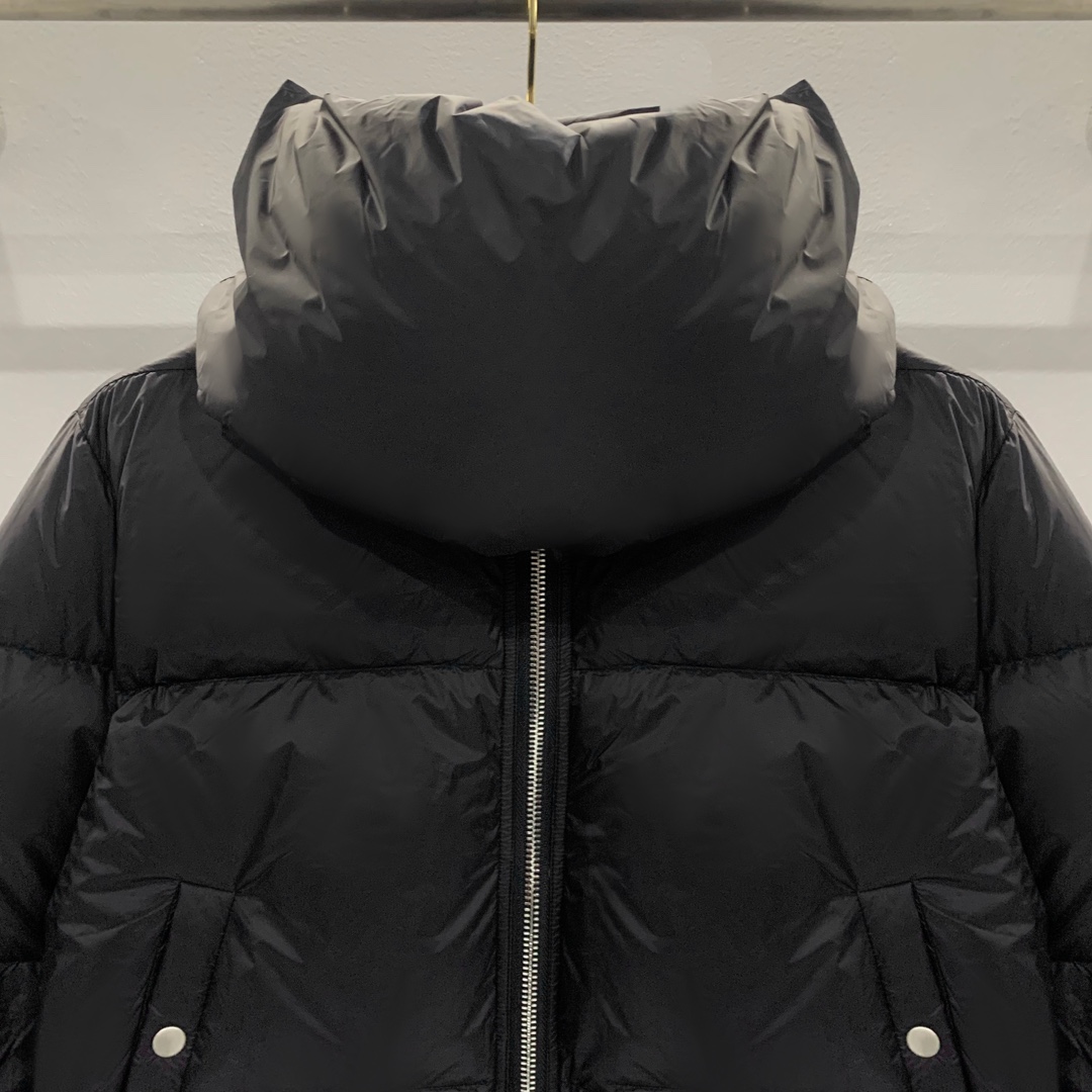 Rick Owens FW23 Luxor Funnel Neck Jkt In Black - PerfectKickZ