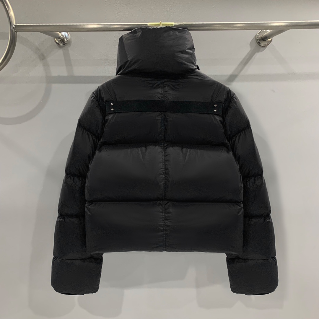 Rick Owens FW23 Luxor Funnel Neck Jkt In Black - PerfectKickZ