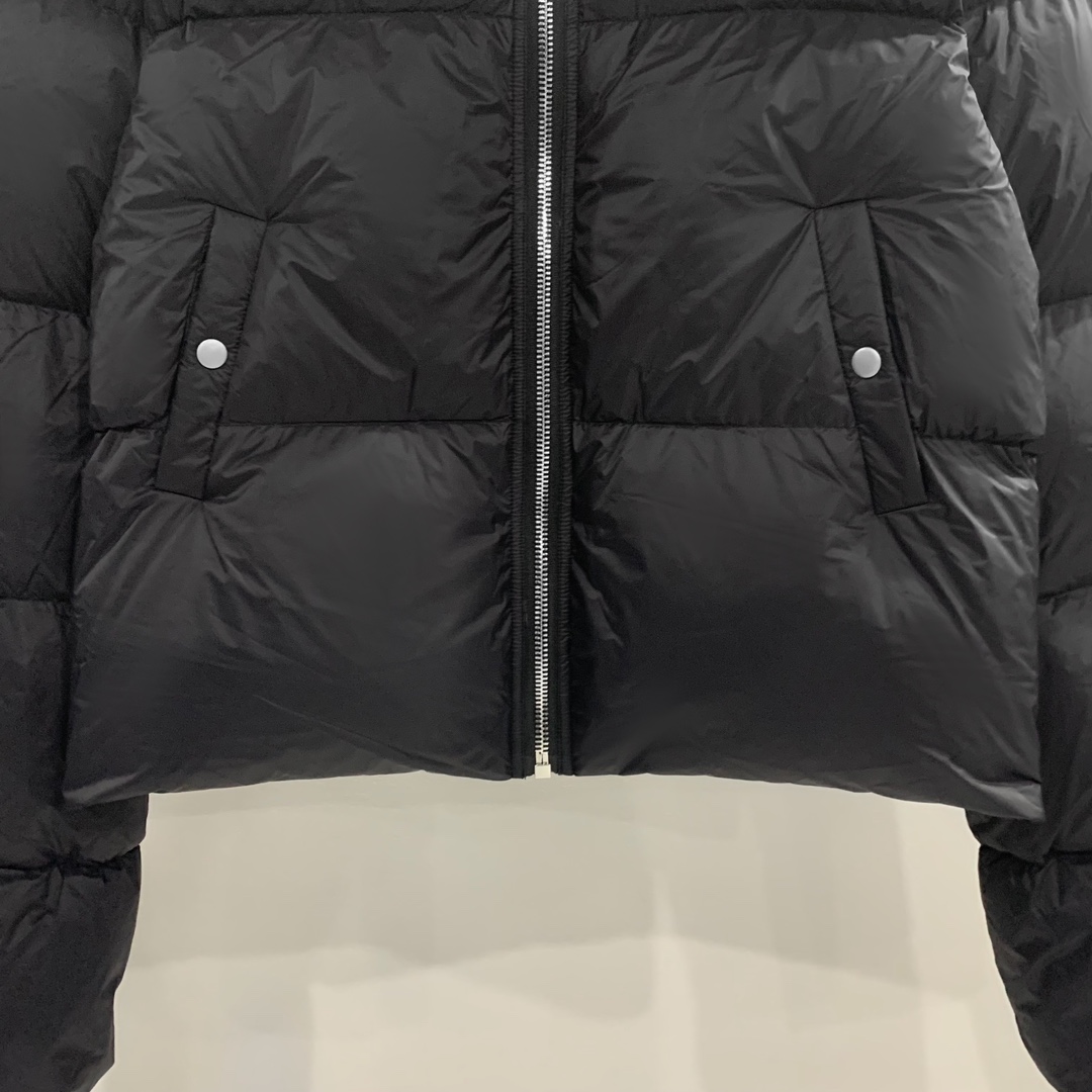 Rick Owens FW23 Luxor Funnel Neck Jkt In Black - 