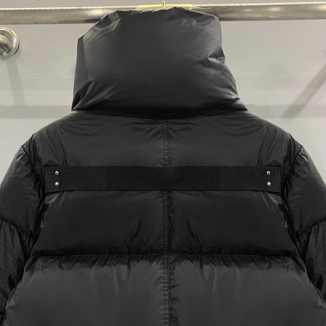 Rick Owens FW23 Luxor Funnel Neck Jkt In Black - 