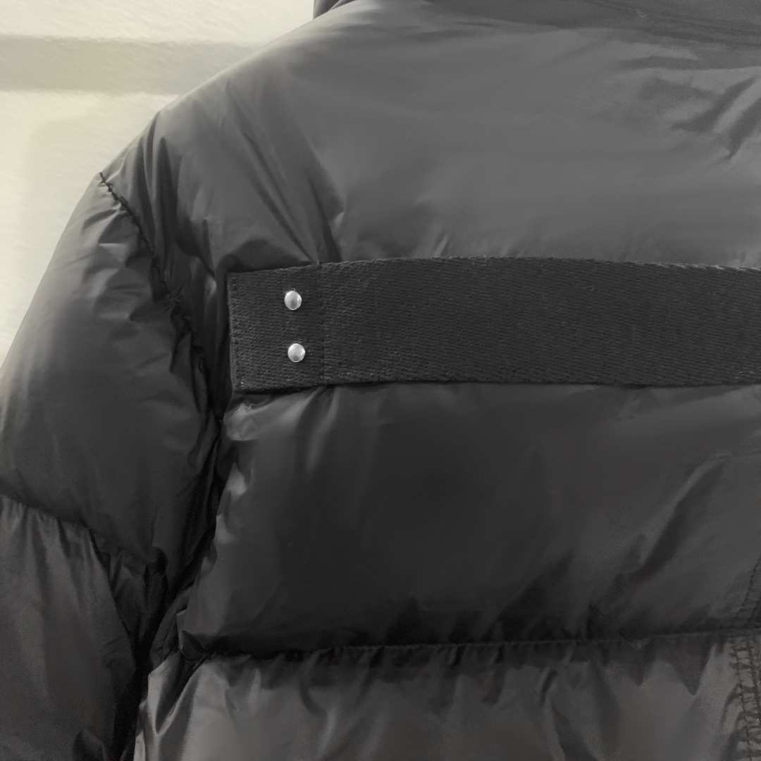 Rick Owens FW23 Luxor Funnel Neck Jkt In Black - 