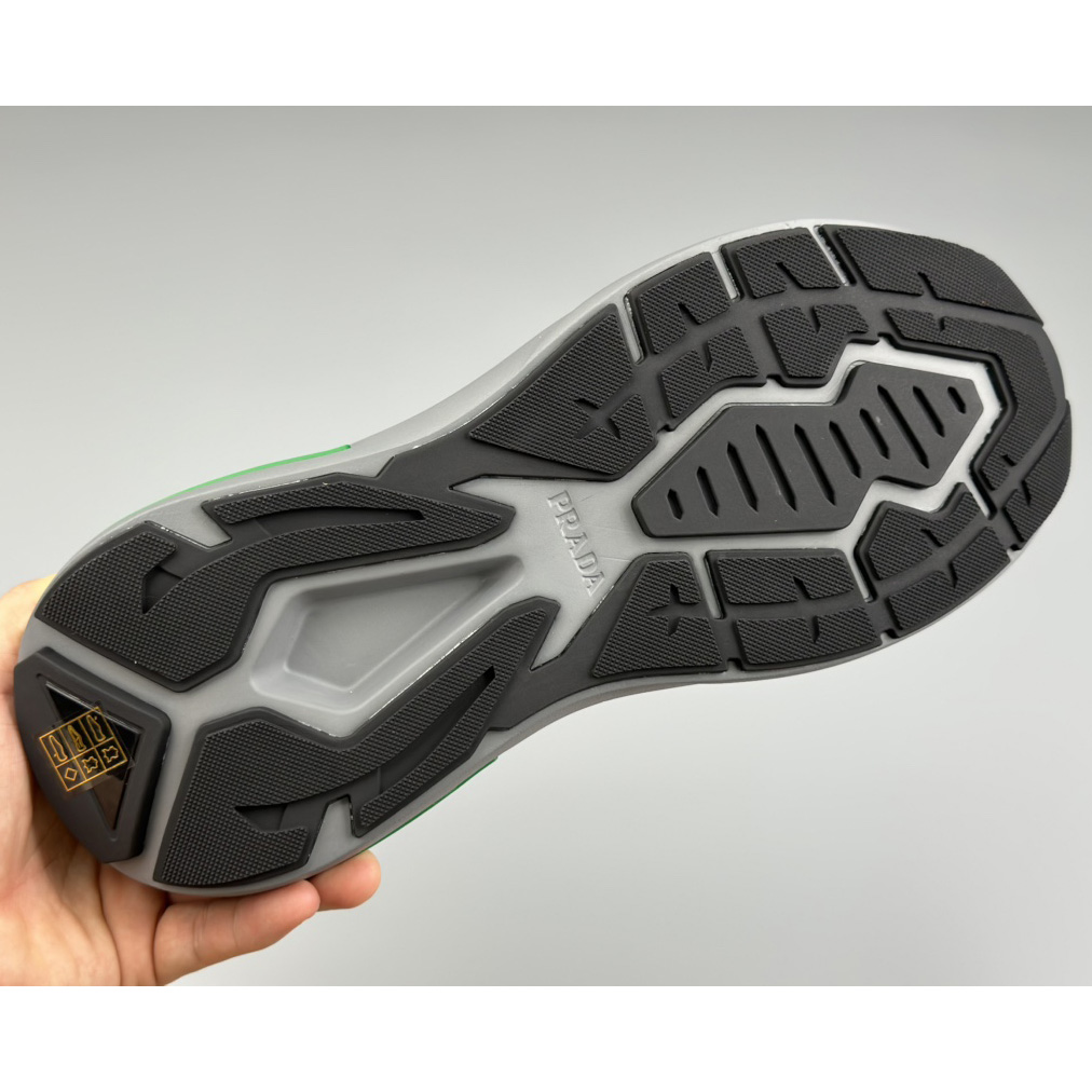Prada Systeme Brushed Leather Sneakers With Bike Fabric And Suede  - PerfectKickZ
