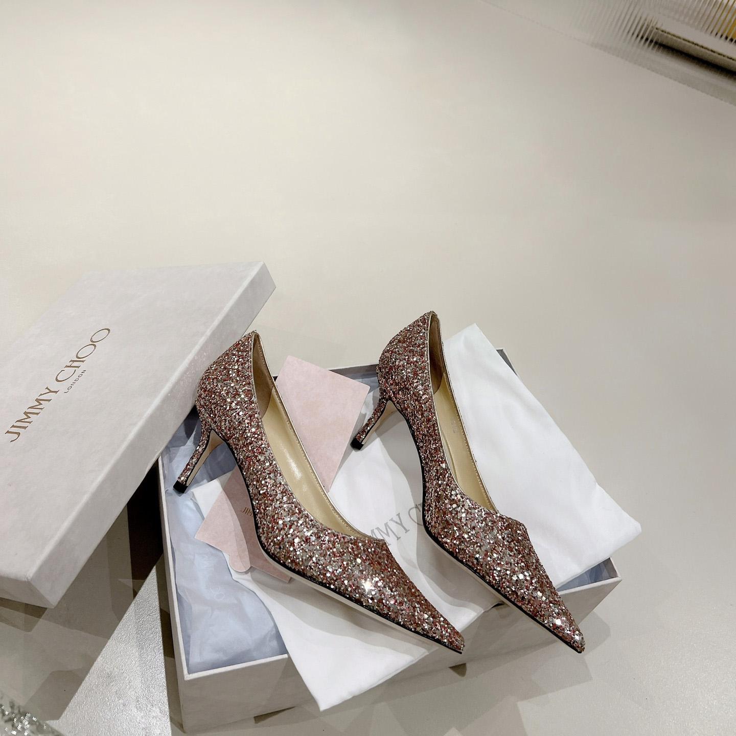 Jimmy Choo Love 65mm Glitter-detail Pumps - PerfectKickZ