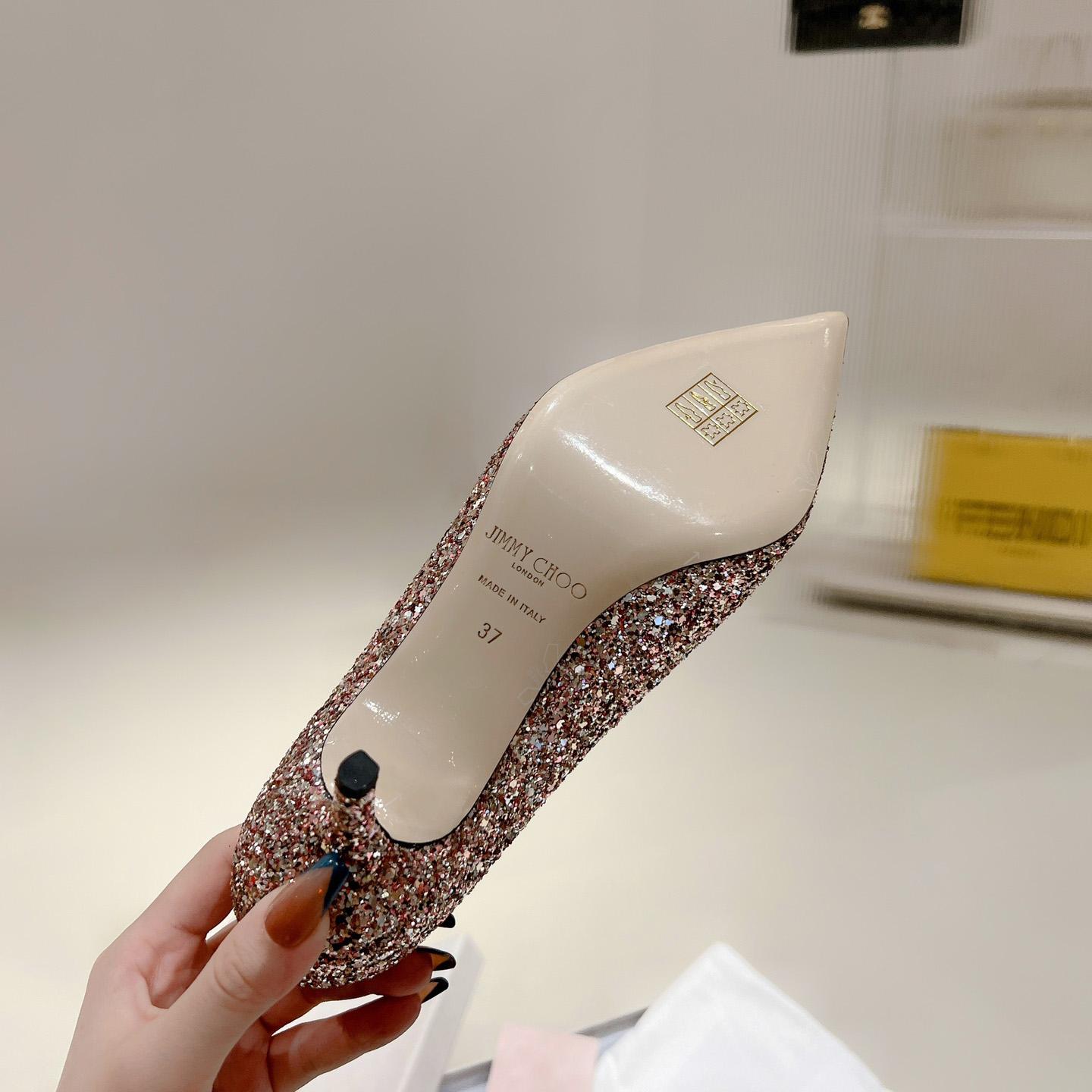 Jimmy Choo Love 65mm Glitter-detail Pumps - PerfectKickZ