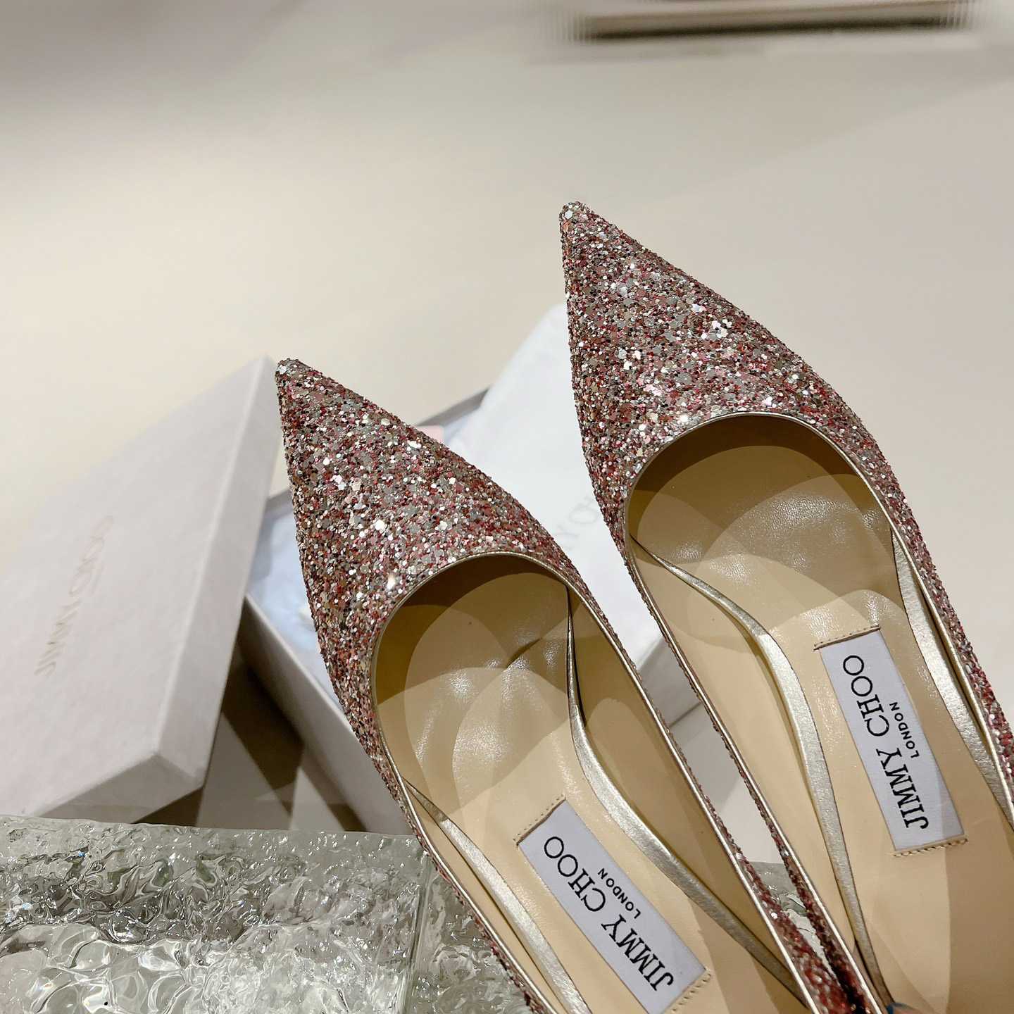 Jimmy Choo Love 65mm Glitter-detail Pumps - PerfectKickZ