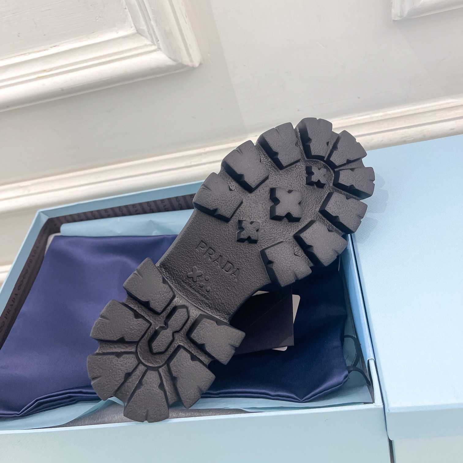 Prada Monolith Brushed Leather Lace-up Shoes - PerfectKickZ