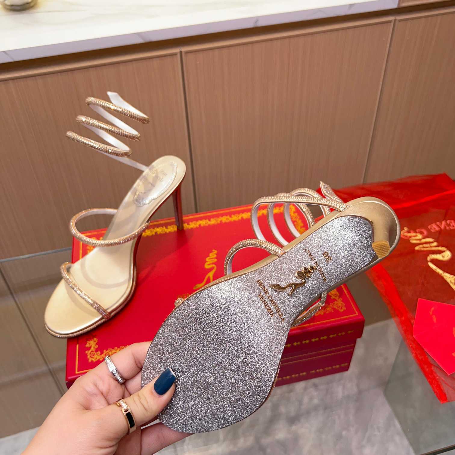 Rene Caovilla Cleo High-heel Sandals - PerfectKickZ