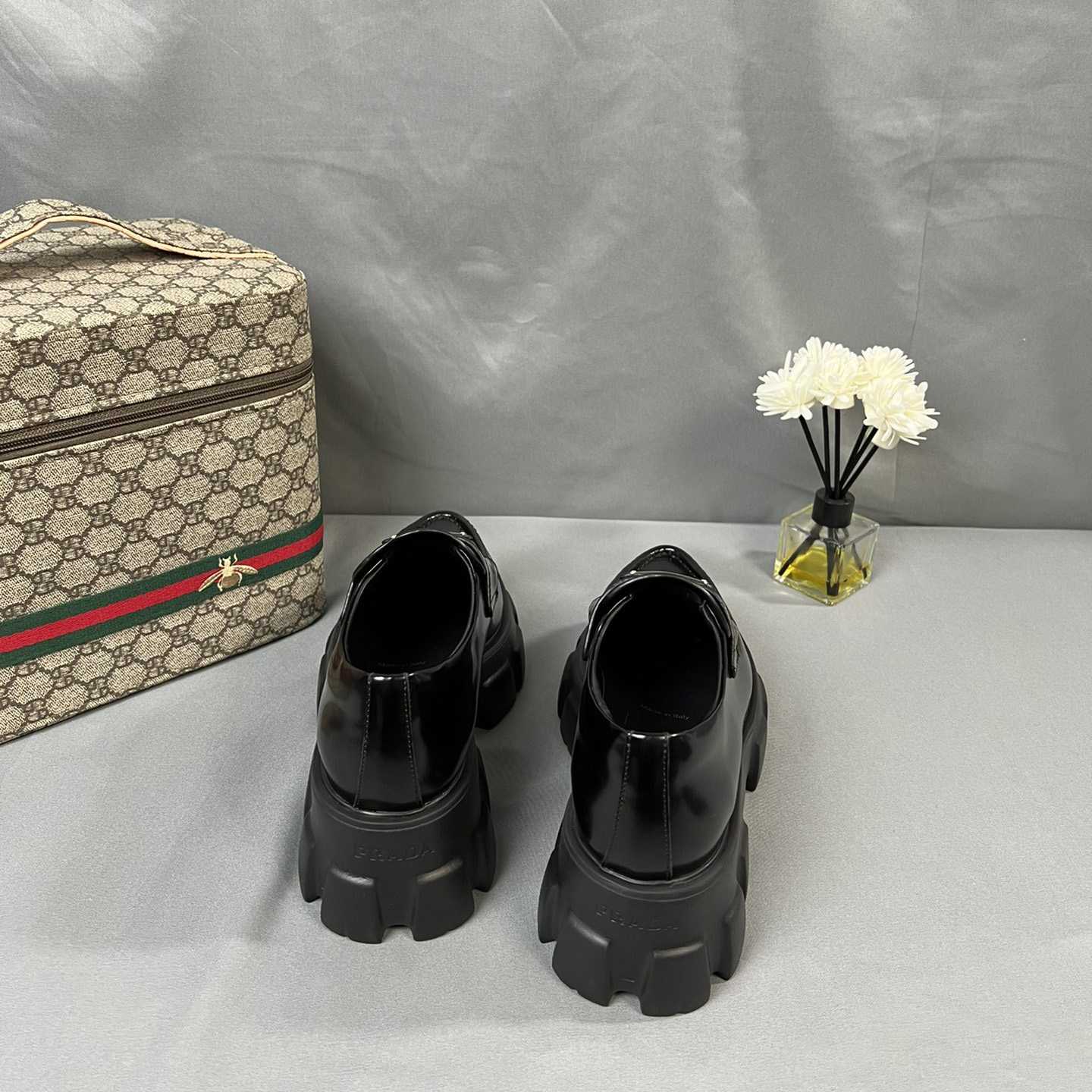 Prada Monolith 55mm Pointy Loafer - PerfectKickZ