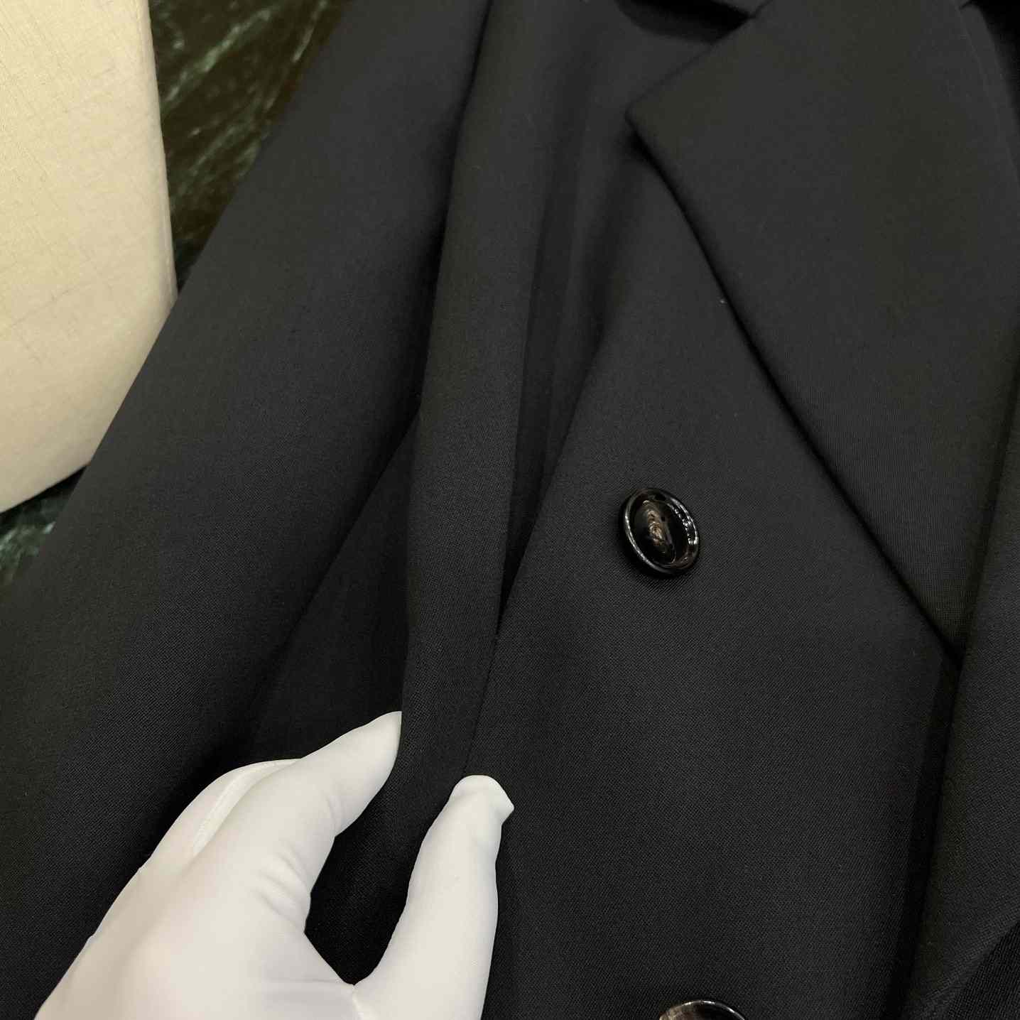Bottega Veneta Compact Wool Coat - PerfectKickZ