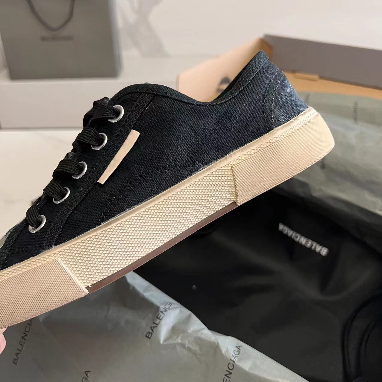 Balenciaga Paris Low Top Sneaker In Black  - PerfectKickZ