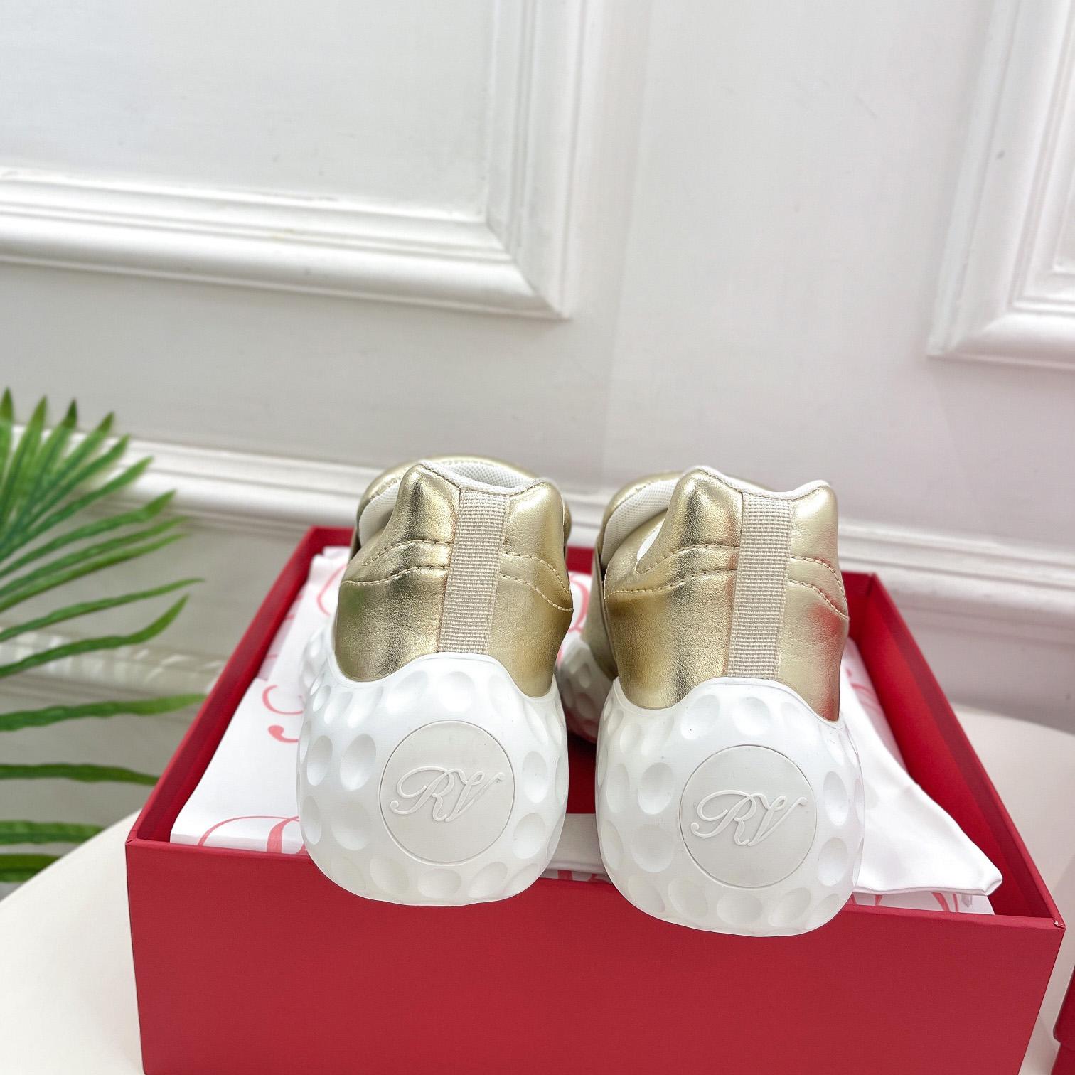 Roger Vivier Viv' Run Light Strass Buckle Sneakers In Fabrics - PerfectKickZ