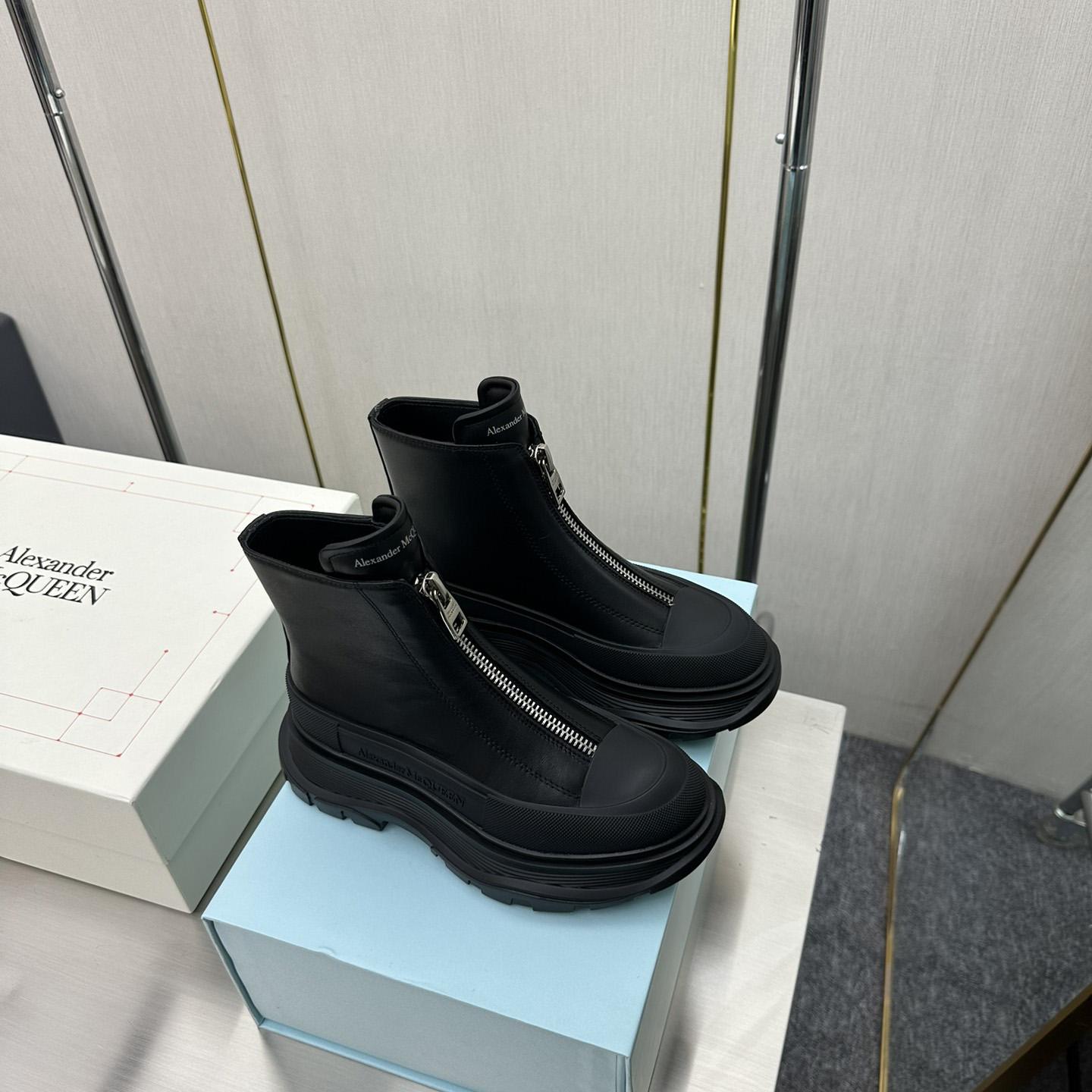 Alexander Mqueen Tread Slick Zip Boot In Black - PerfectKickZ
