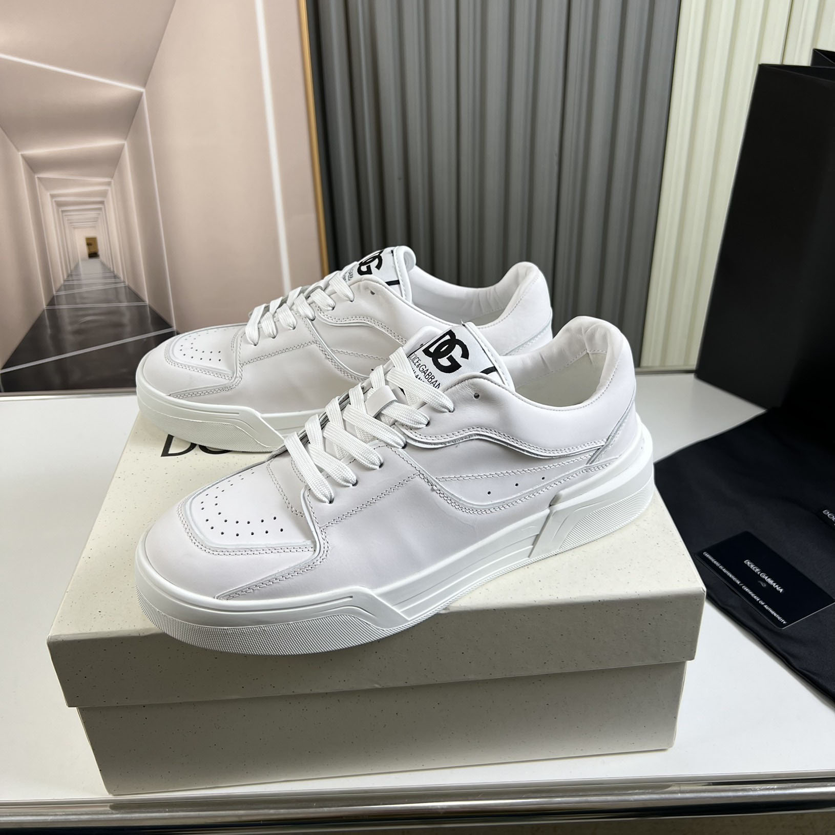 Dolce & Gabbana Calfskin nappa New Roma Sneakers - PerfectKickZ