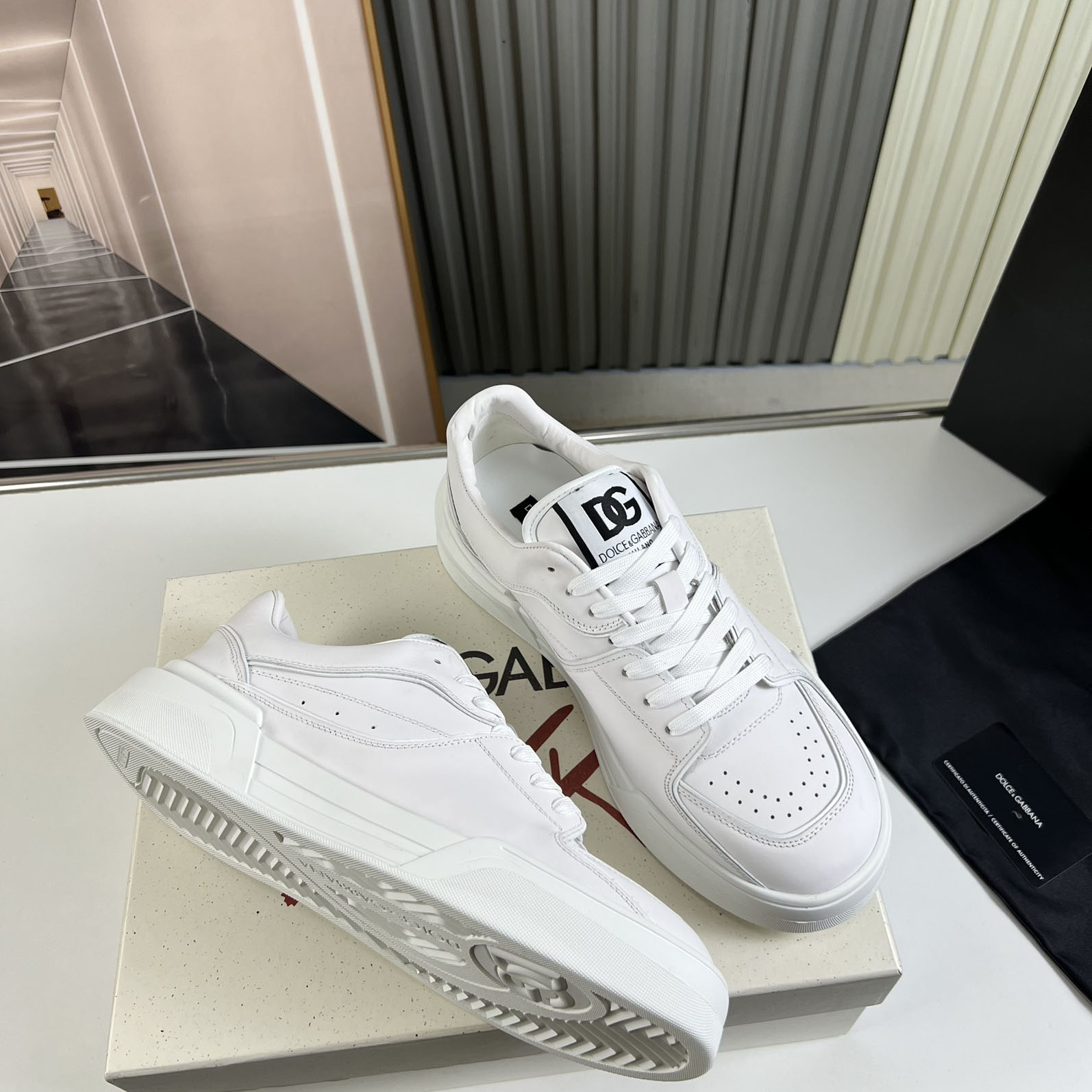 Dolce & Gabbana Calfskin nappa New Roma Sneakers - PerfectKickZ