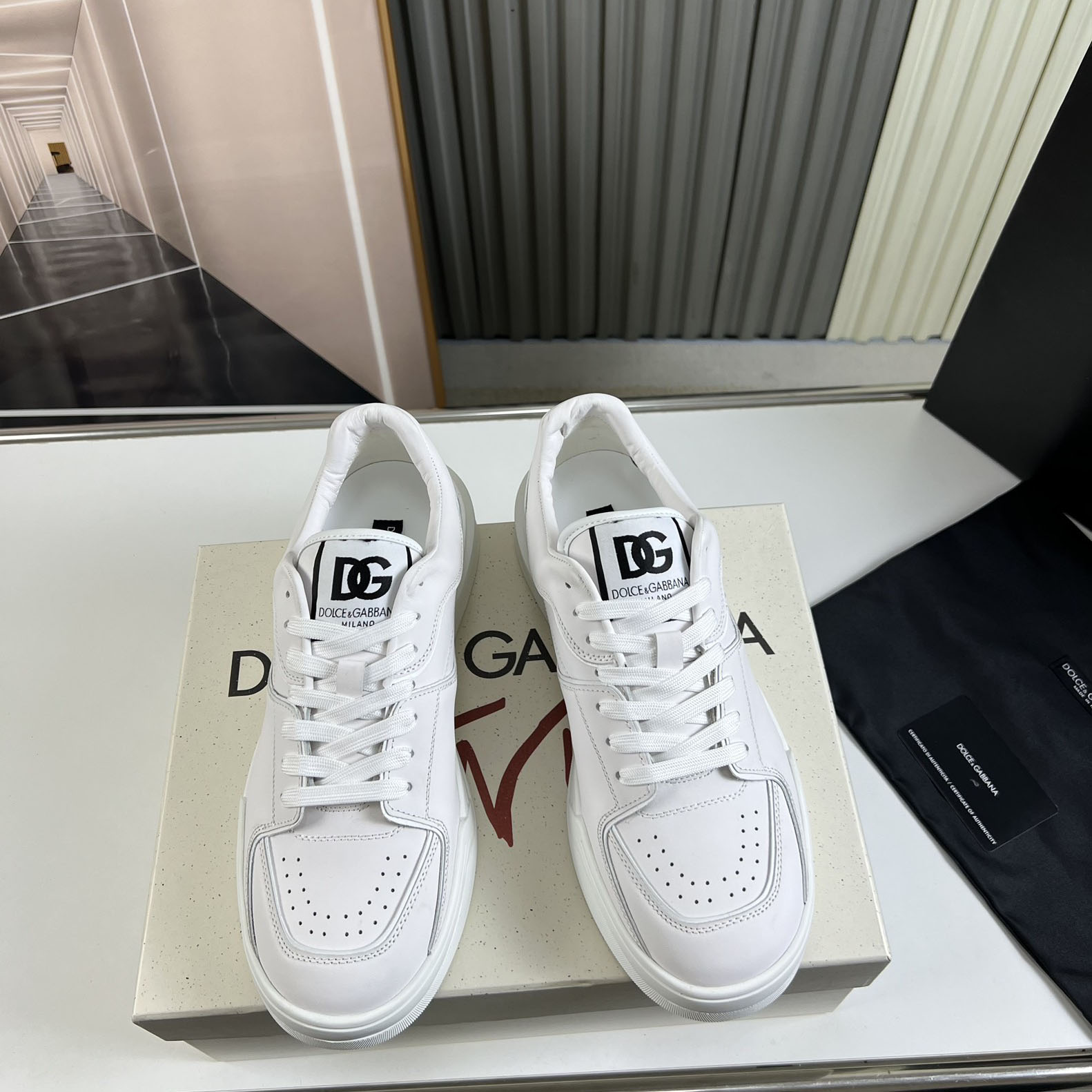 Dolce & Gabbana Calfskin nappa New Roma Sneakers - PerfectKickZ