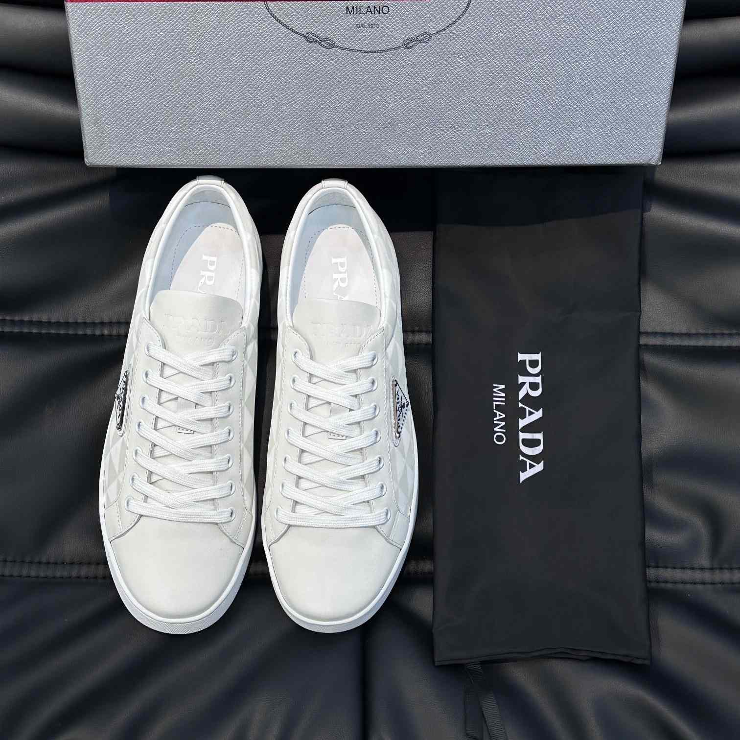 Prada Leather And Re-Nylon Sneakers - PerfectKickZ