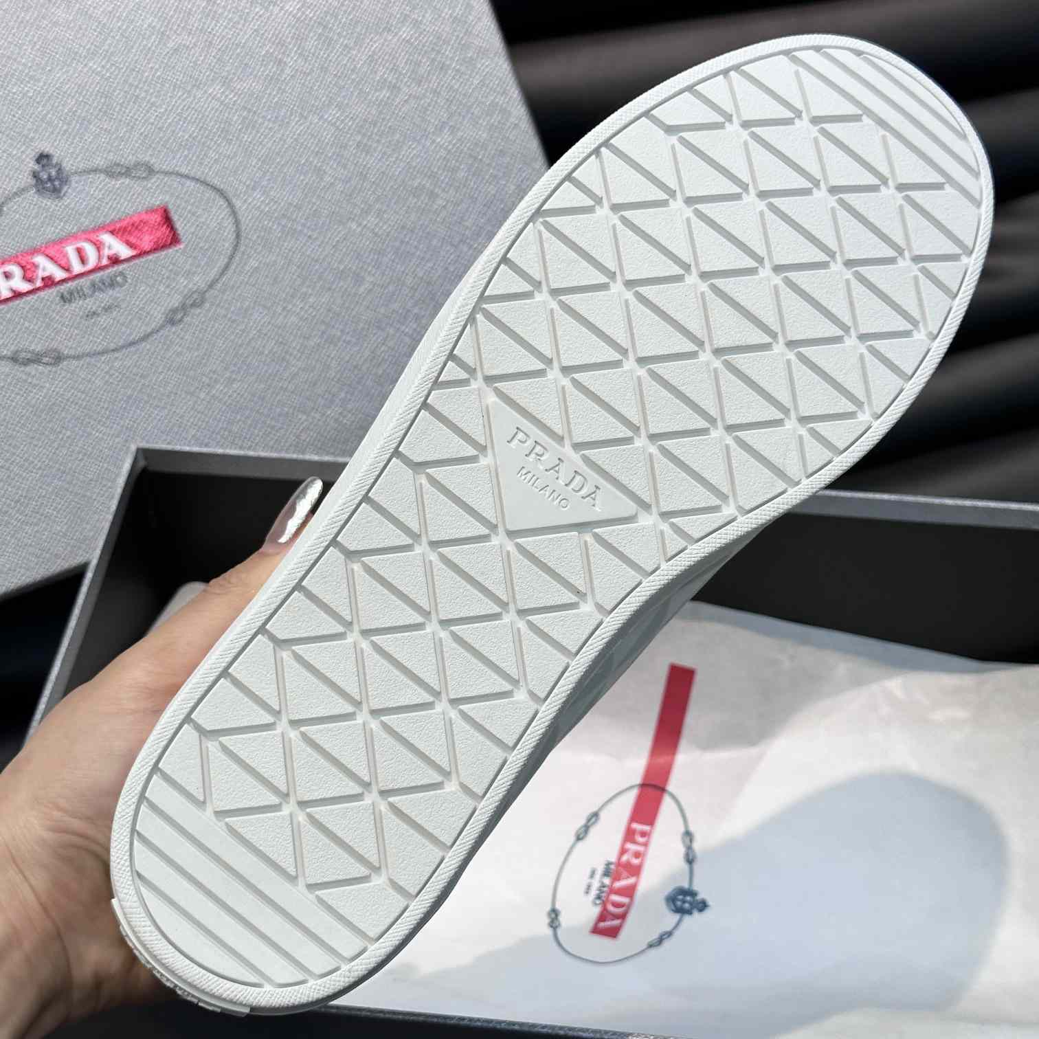 Prada Leather And Re-Nylon Sneakers - 