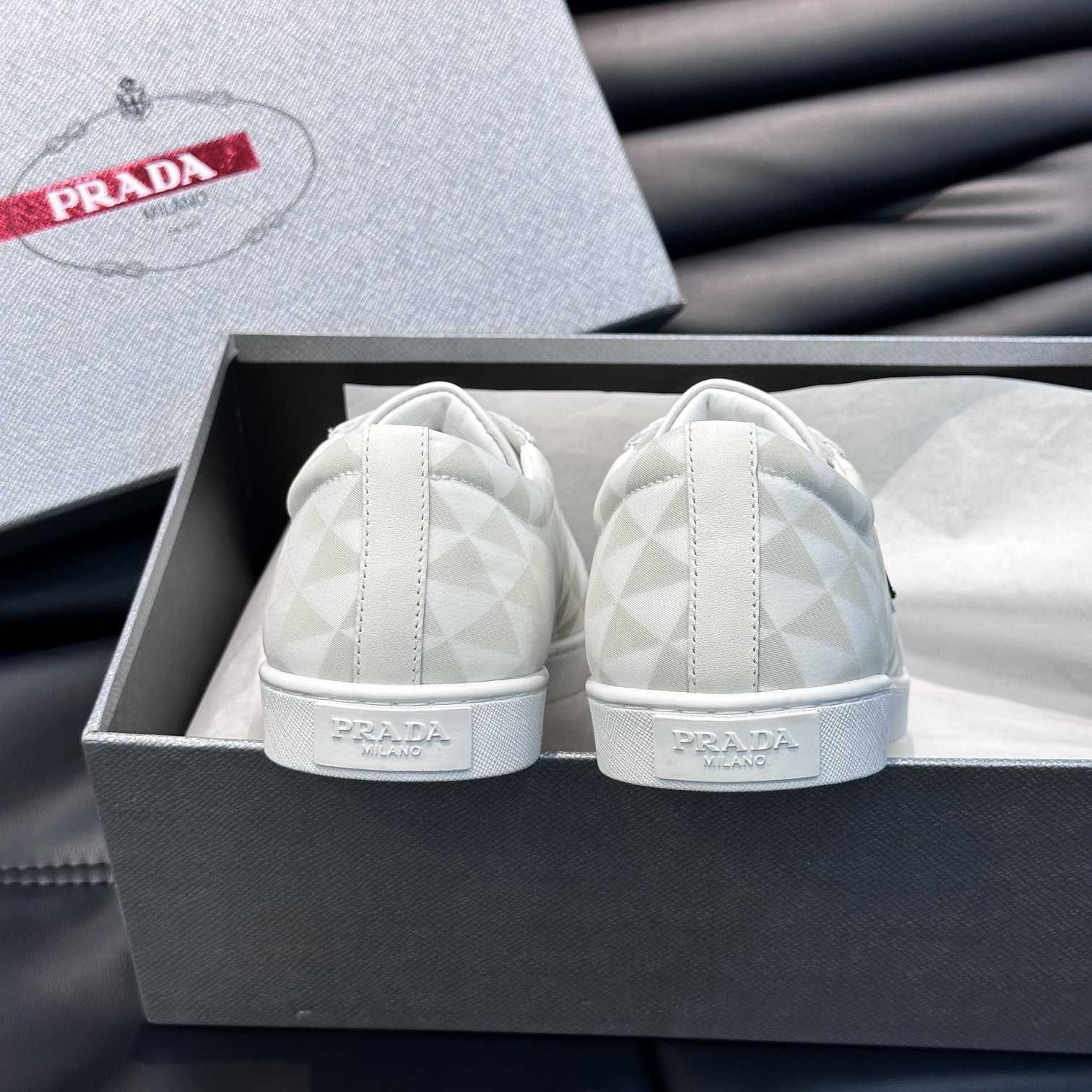 Prada Leather And Re-Nylon Sneakers - 