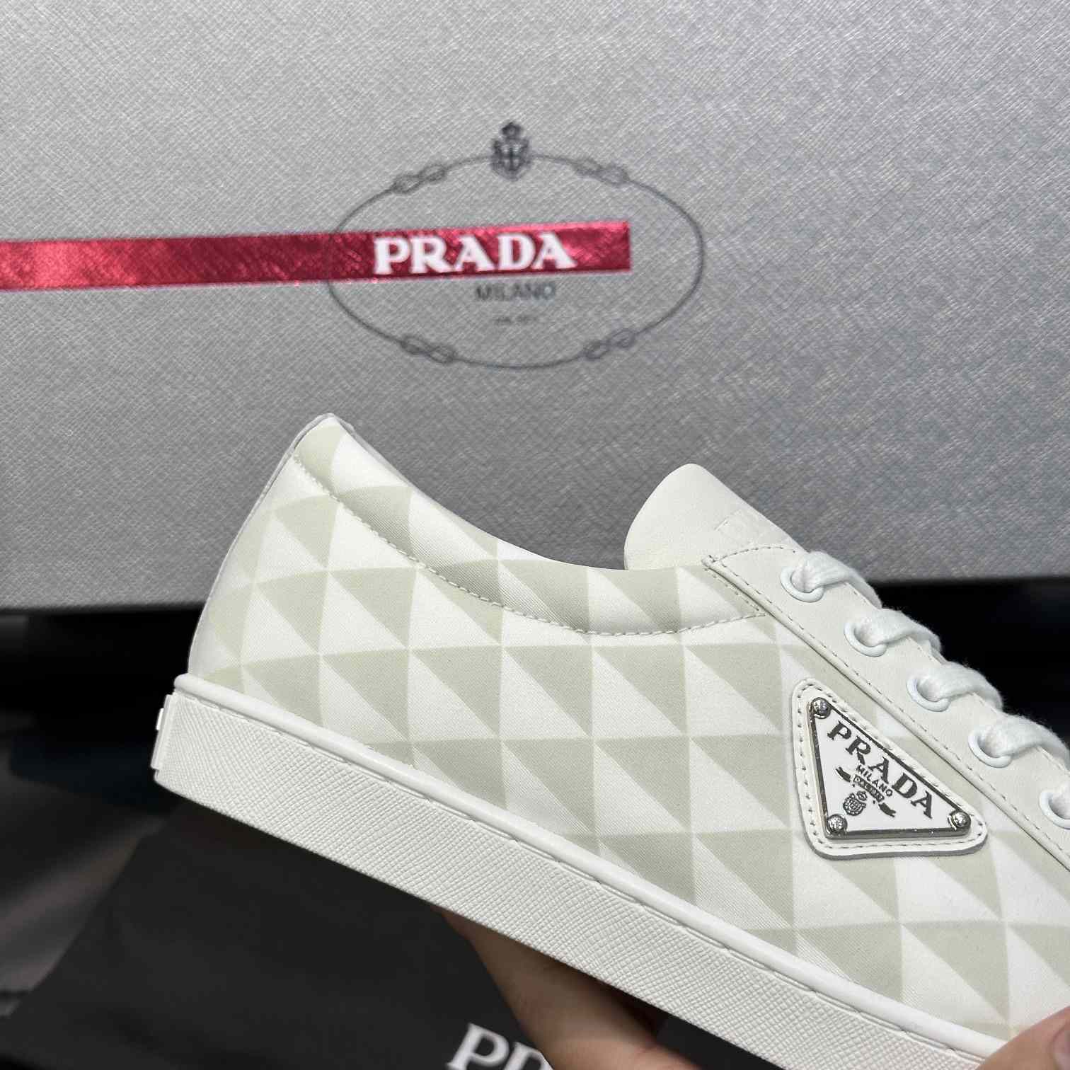 Prada Leather And Re-Nylon Sneakers - 