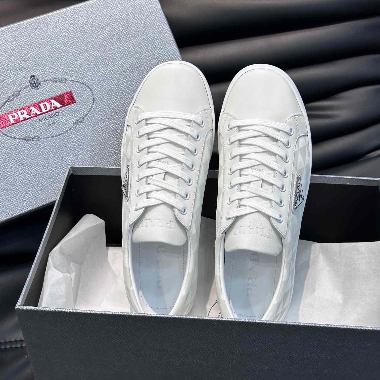 Prada Leather And Re-Nylon Sneakers - 