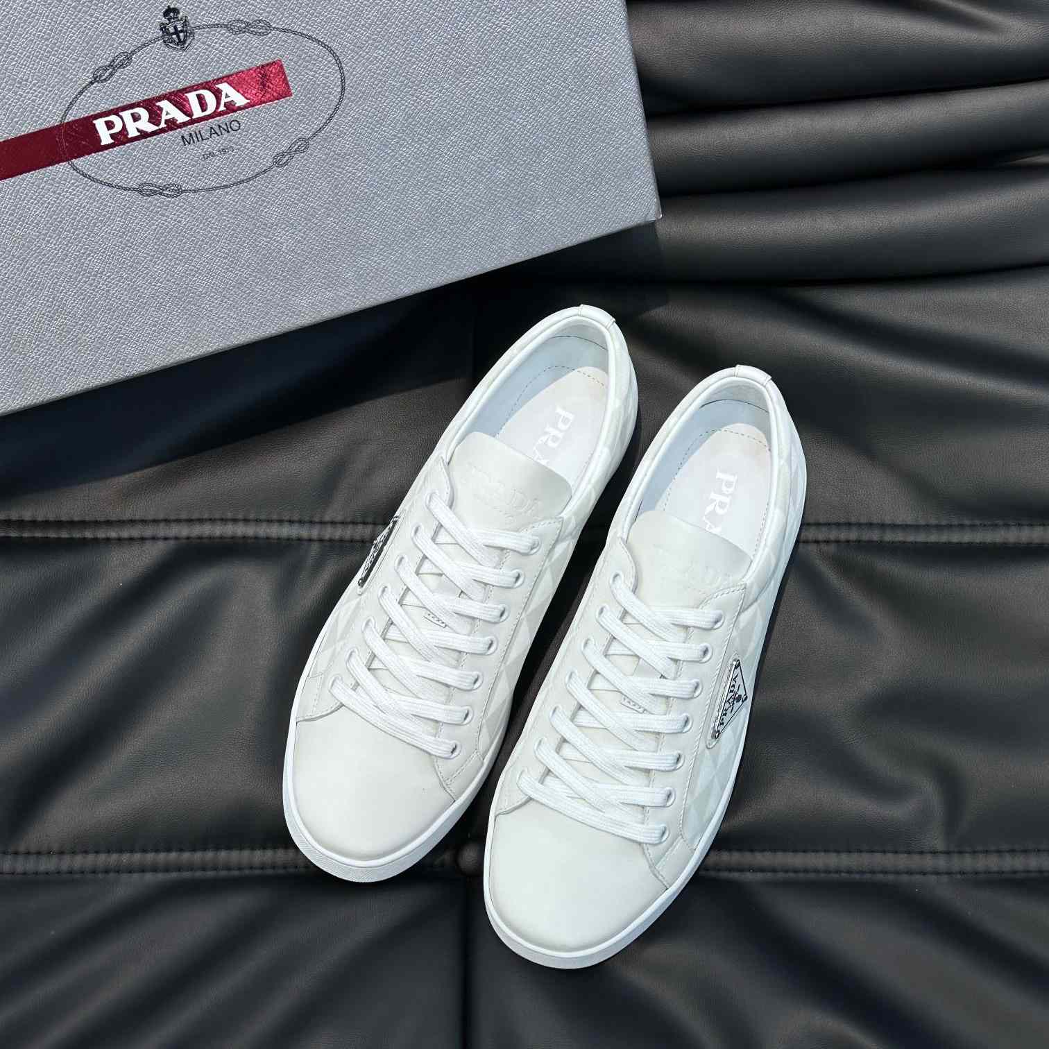 Prada Leather And Re-Nylon Sneakers - 