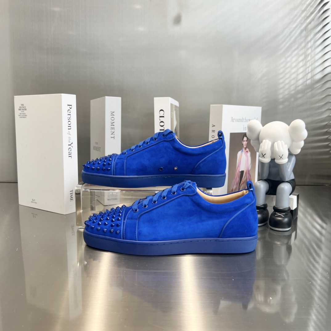 Christian Louboutin Louis Orlato Spiked Low-Top Sneakers - PerfectKickZ