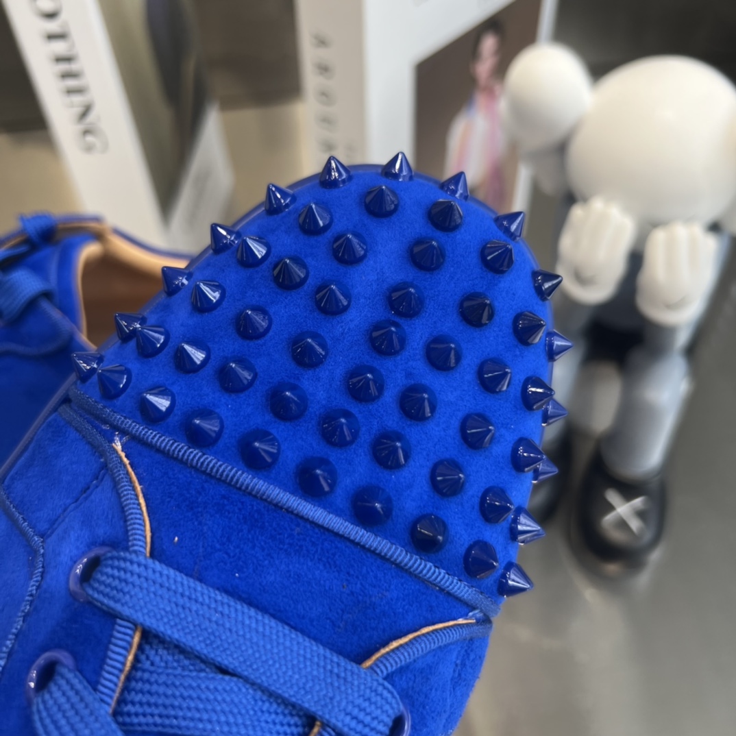 Christian Louboutin Louis Orlato Spiked Low-Top Sneakers - PerfectKickZ