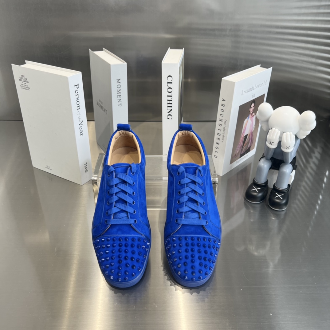 Christian Louboutin Louis Orlato Spiked Low-Top Sneakers - PerfectKickZ