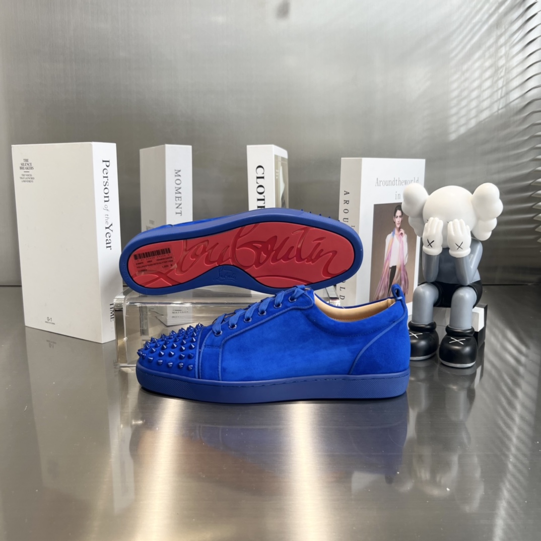 Christian Louboutin Louis Orlato Spiked Low-Top Sneakers - PerfectKickZ