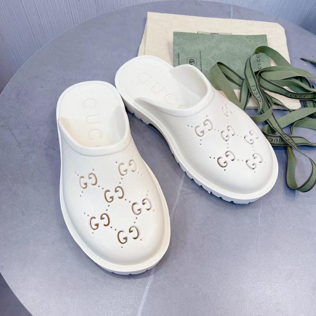 Gucci Platform Perforated G Sandal - 