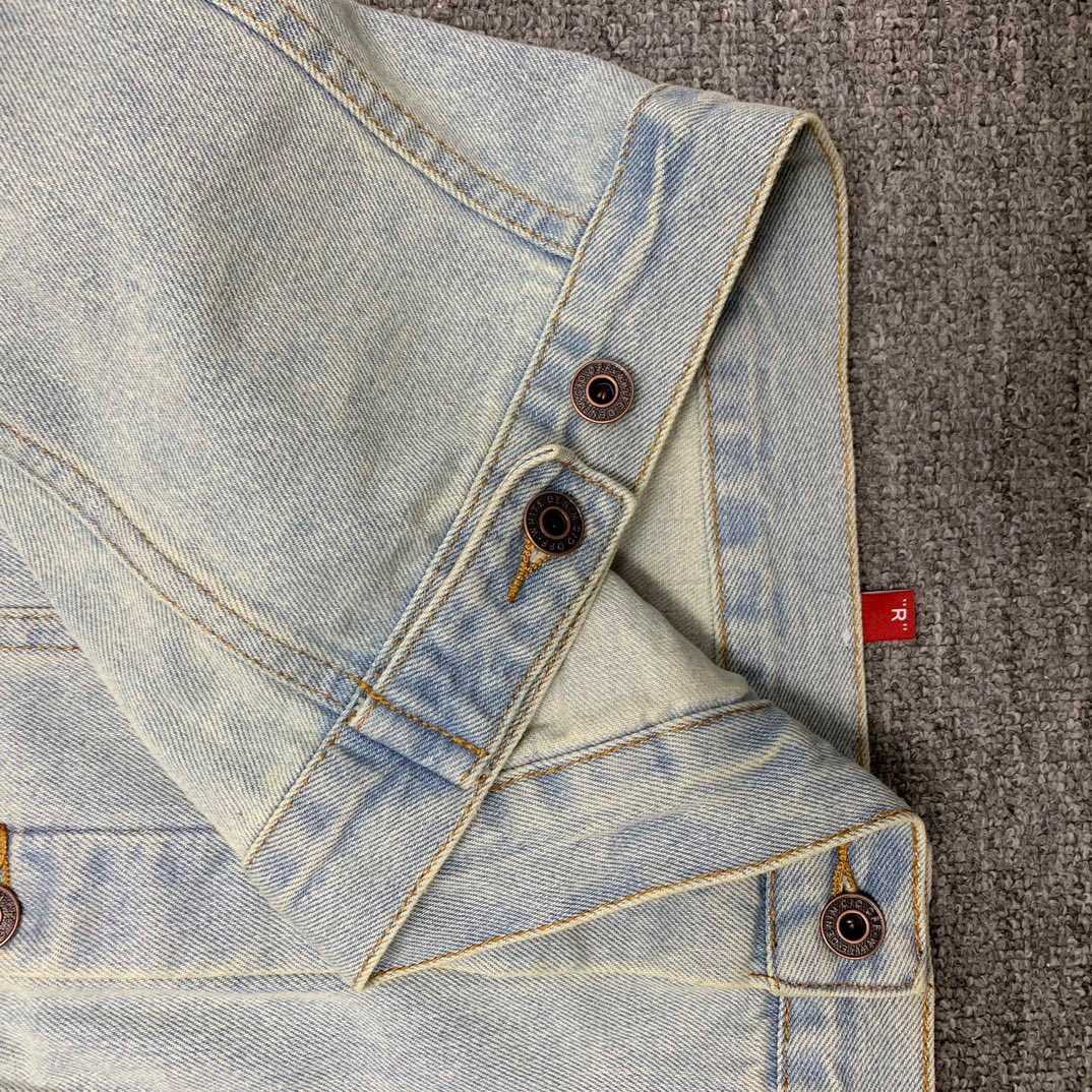 Off White Denim Oversized Denim Temperature Jacket - PerfectKickZ