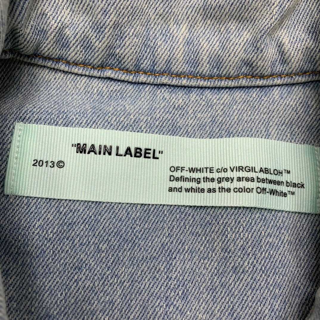 Off White Denim Oversized Denim Temperature Jacket - PerfectKickZ