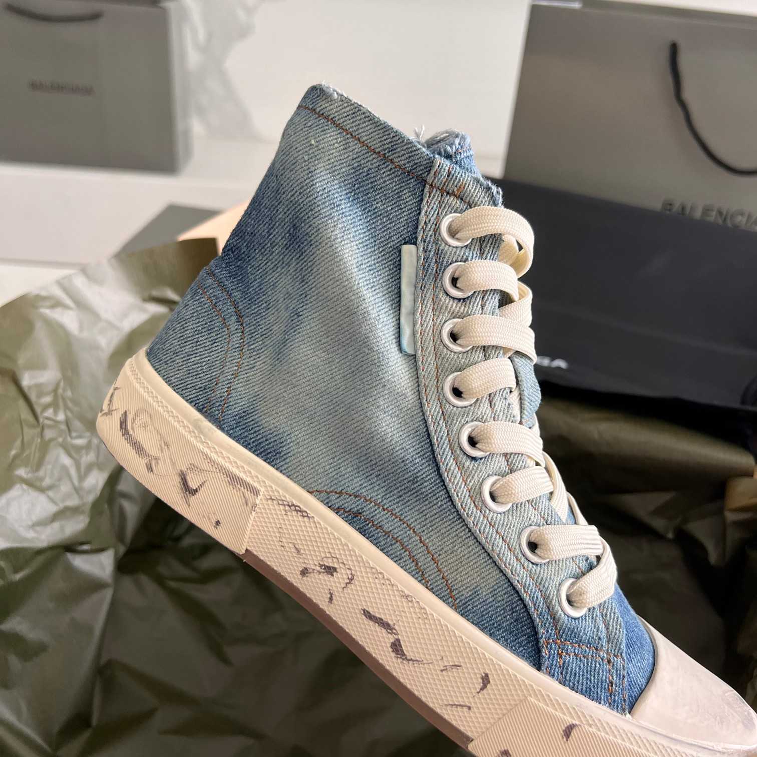 Balenciaga Paris High Top Sneaker In Blue - PerfectKickZ