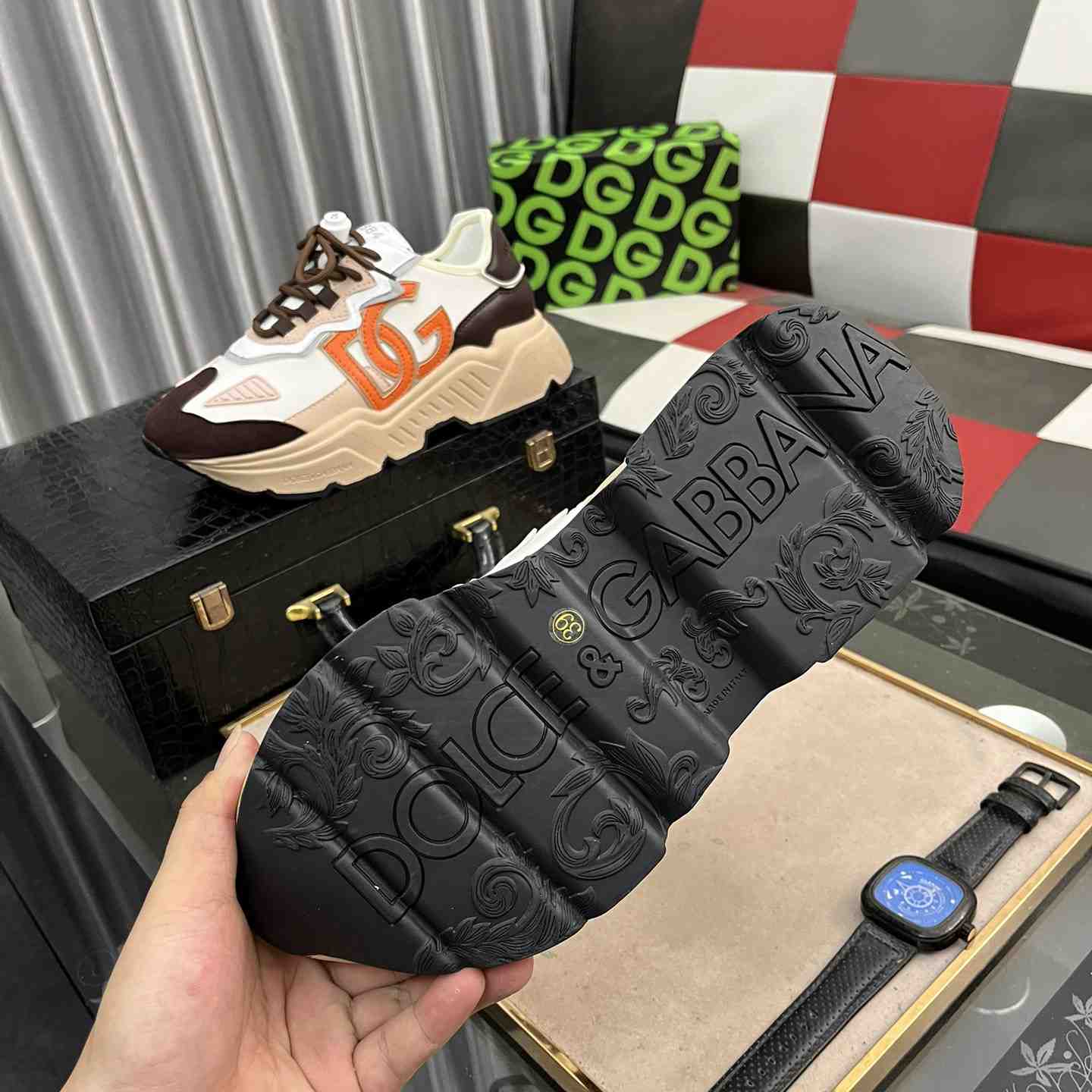 Dolce & Gabbana Mixed-materials Daymaster Sneakers - PerfectKickZ