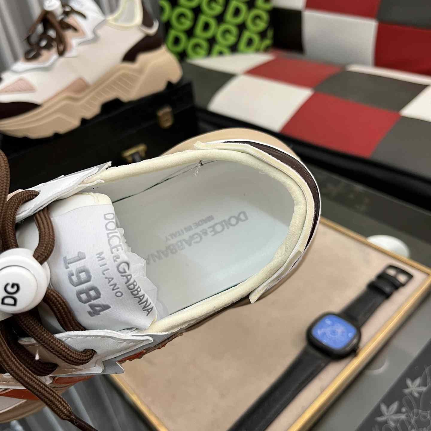 Dolce & Gabbana Mixed-materials Daymaster Sneakers - PerfectKickZ