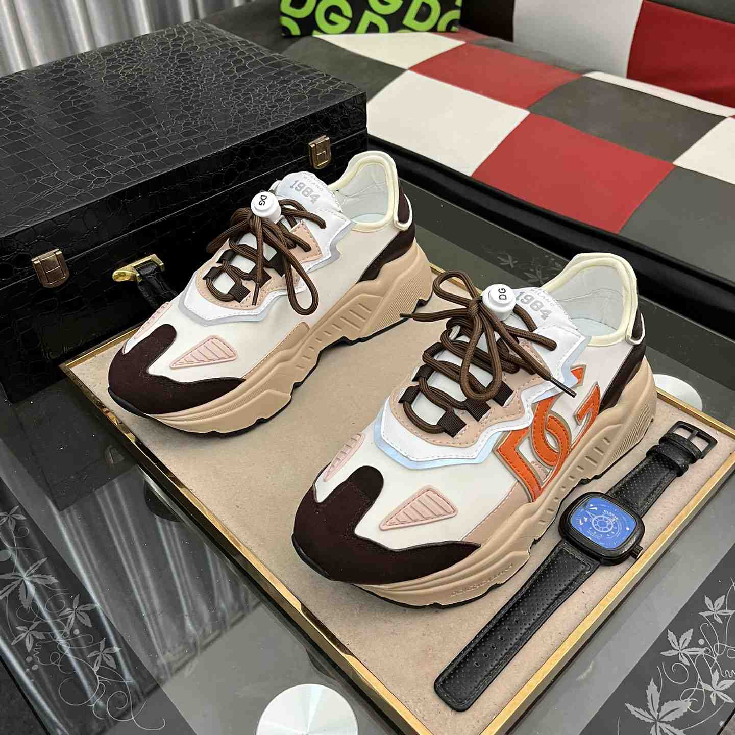 Dolce & Gabbana Mixed-materials Daymaster Sneakers - PerfectKickZ