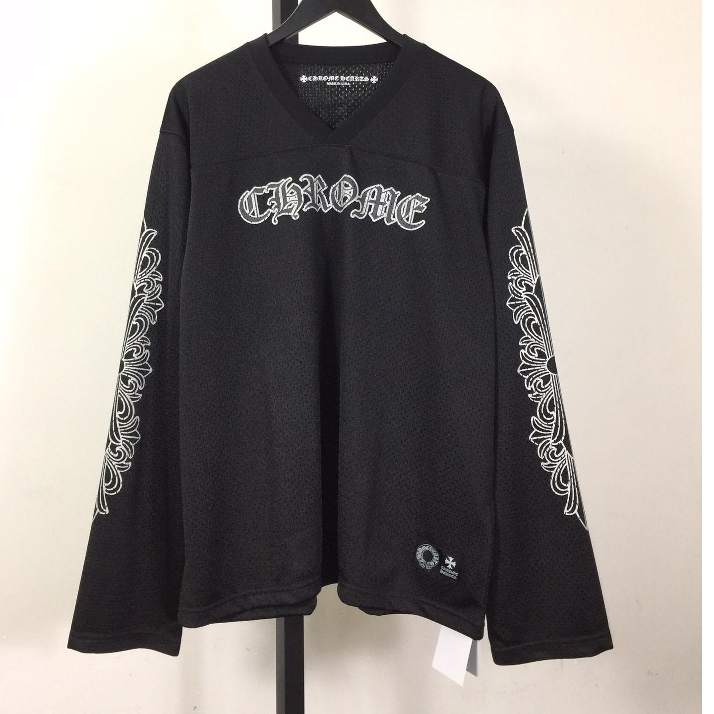 Chrome Heart Sports Mesh Warm Up Jersey Black - PerfectKickZ