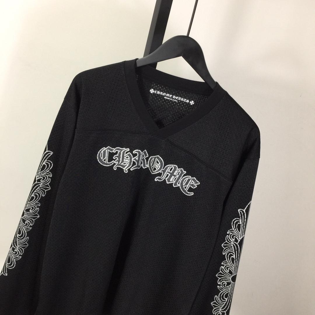 Chrome Heart Sports Mesh Warm Up Jersey Black - PerfectKickZ