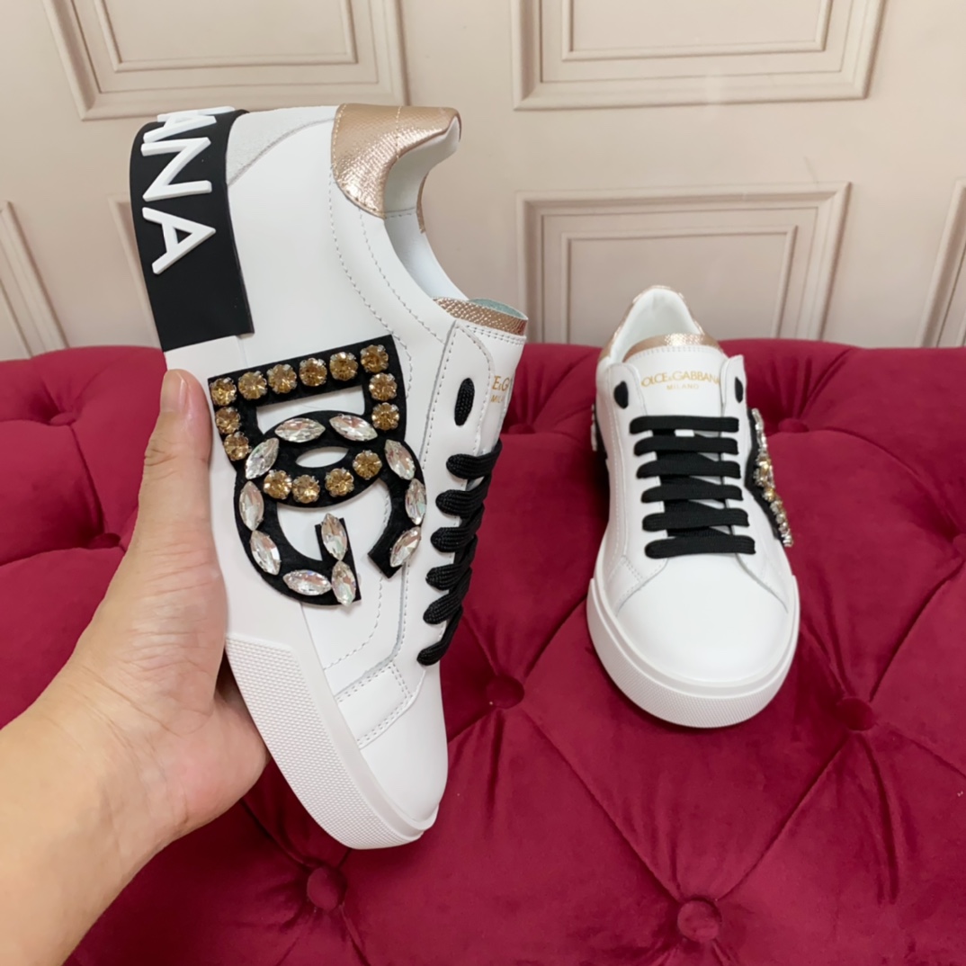Dolce & Gabbana Calfskin Portofino Sneakers - PerfectKickZ