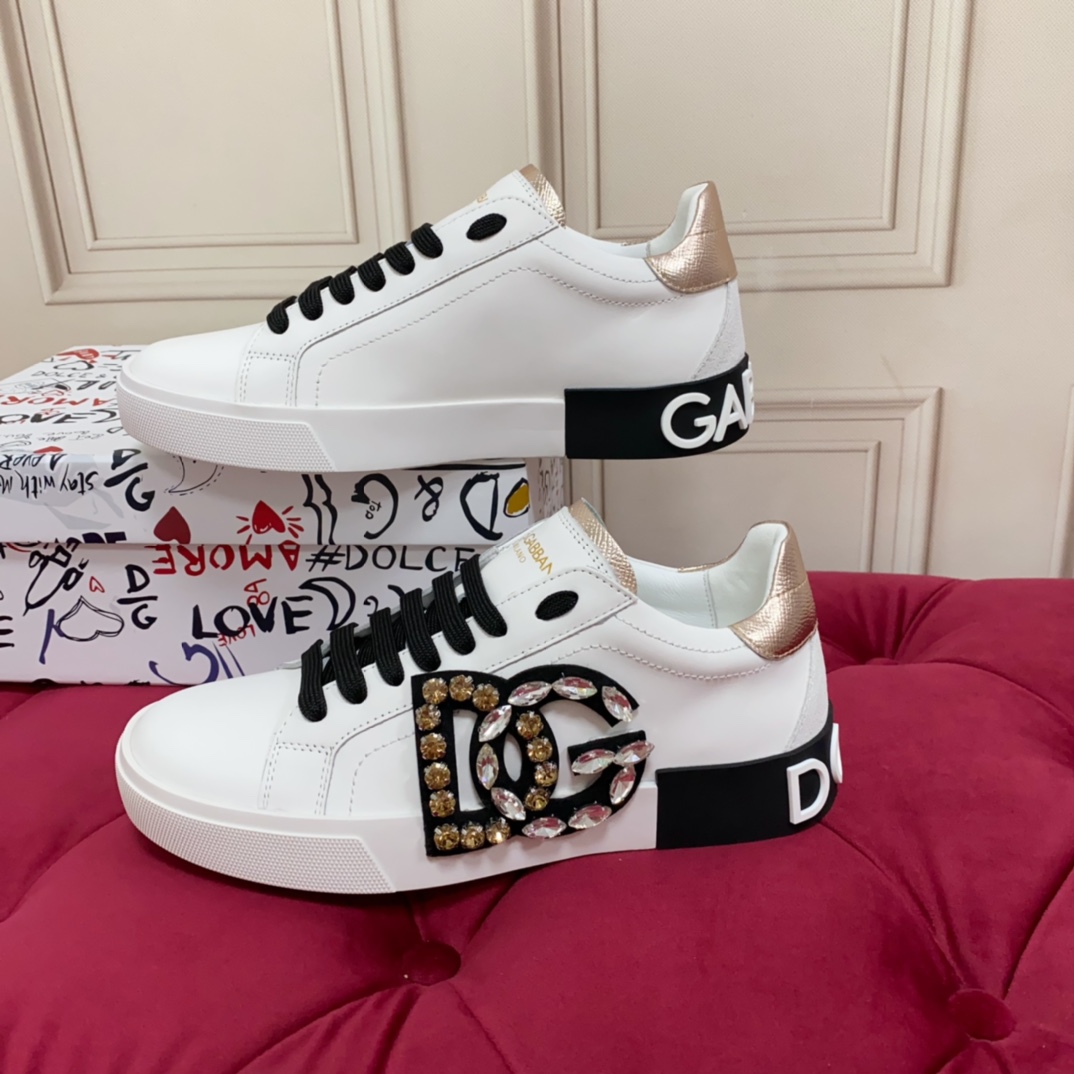 Dolce & Gabbana Calfskin Portofino Sneakers - PerfectKickZ