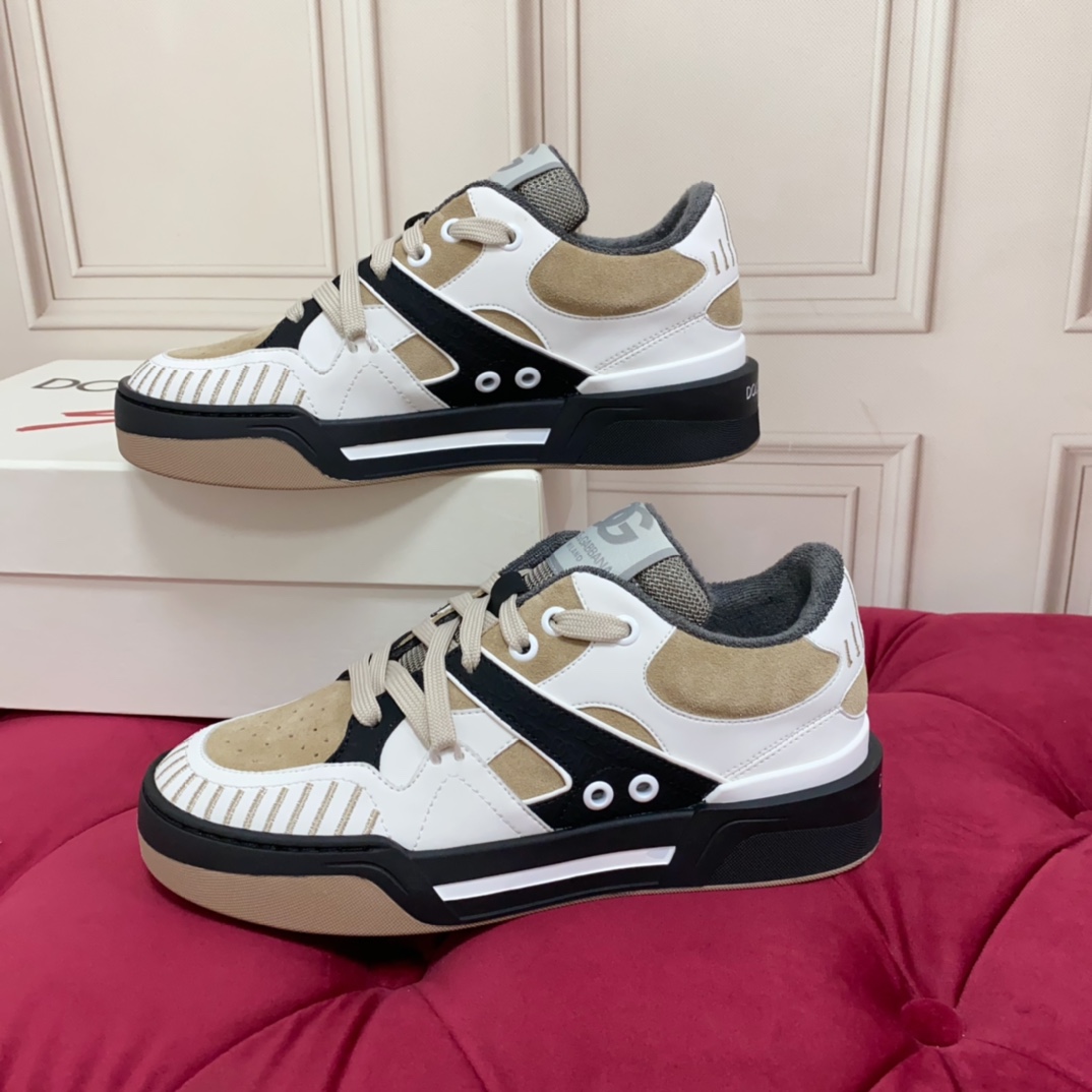 Dolce & Gabbana Mixed-material New Roma Sneakers - PerfectKickZ