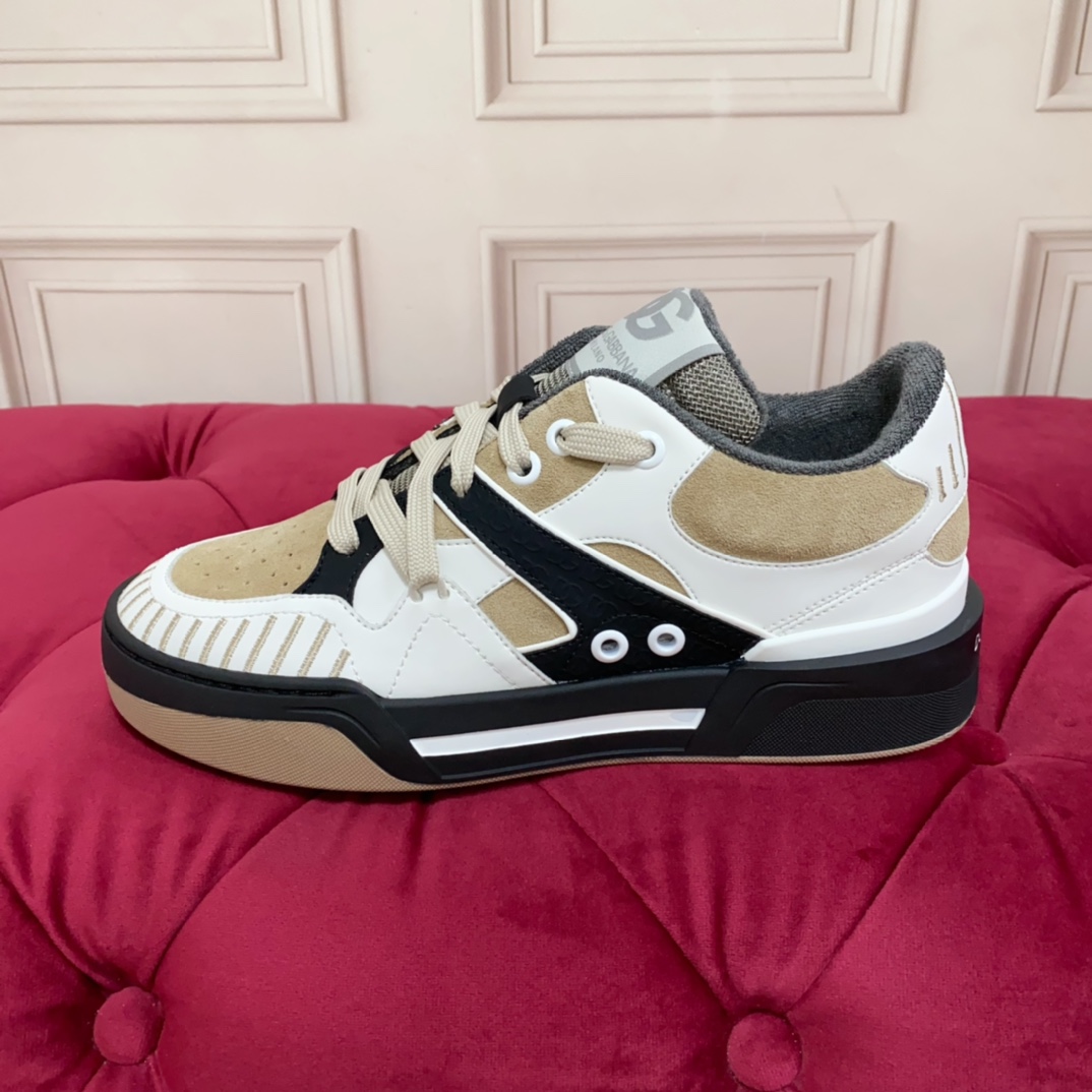 Dolce & Gabbana Mixed-material New Roma Sneakers - PerfectKickZ