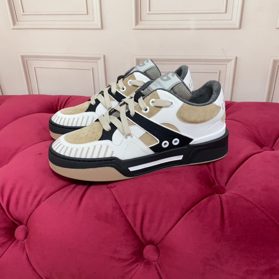 Dolce & Gabbana Mixed-material New Roma Sneakers - PerfectKickZ